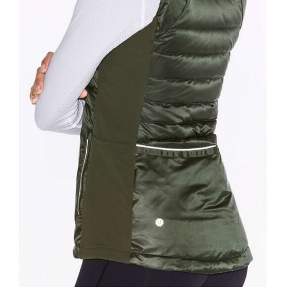 Lululemon Down For A Run Vest II Gator Green Size 4 - Picture 3 of 8